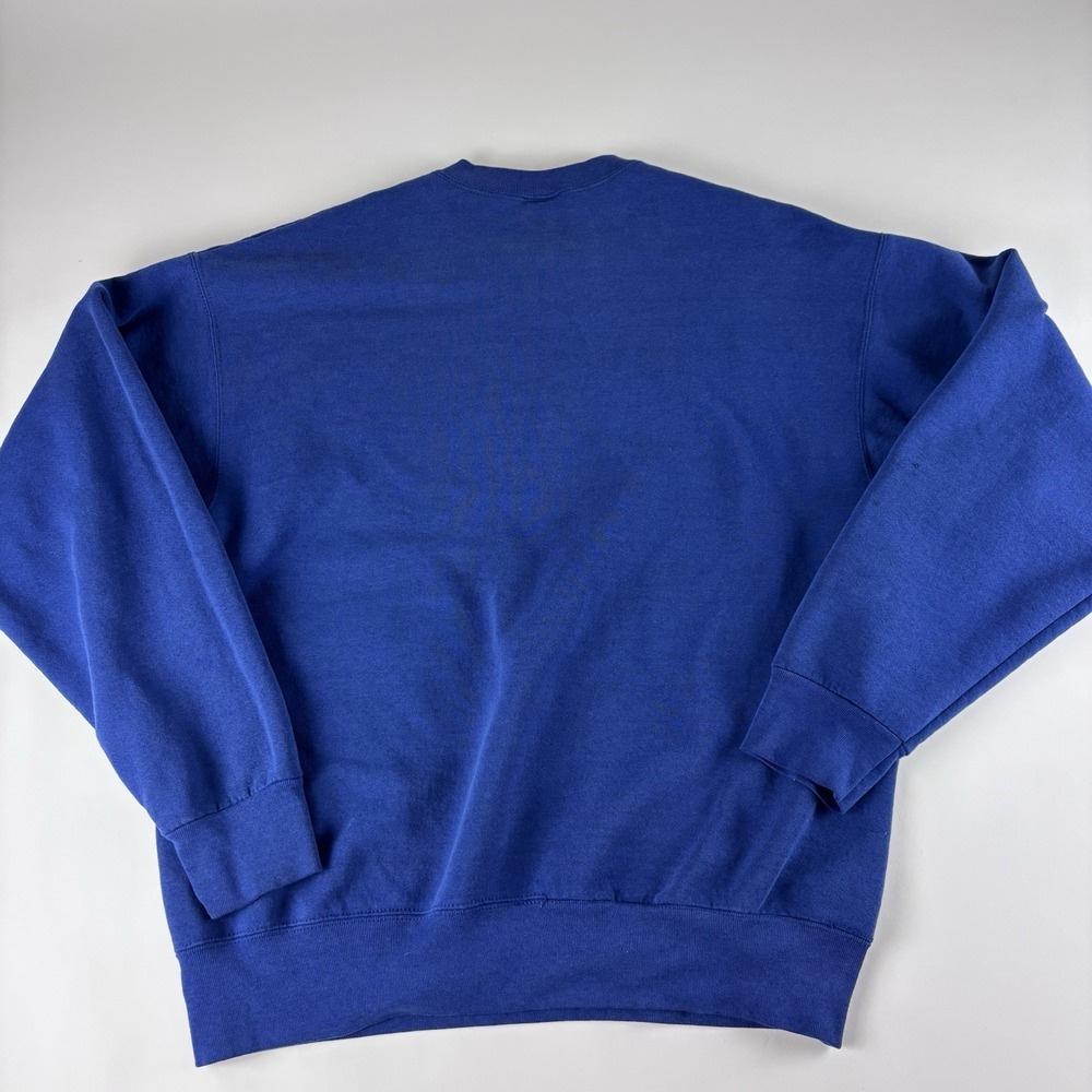 Vintage Fruit Of The Loom Sweatshirt Mens XL Blue Fleece Crewneck USA 90s - Picture 2 of 9